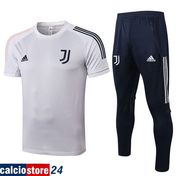 Nuove Kit Maglia Allenamento Juventus + Pantaloni Grigio Chiaro 2020/2021