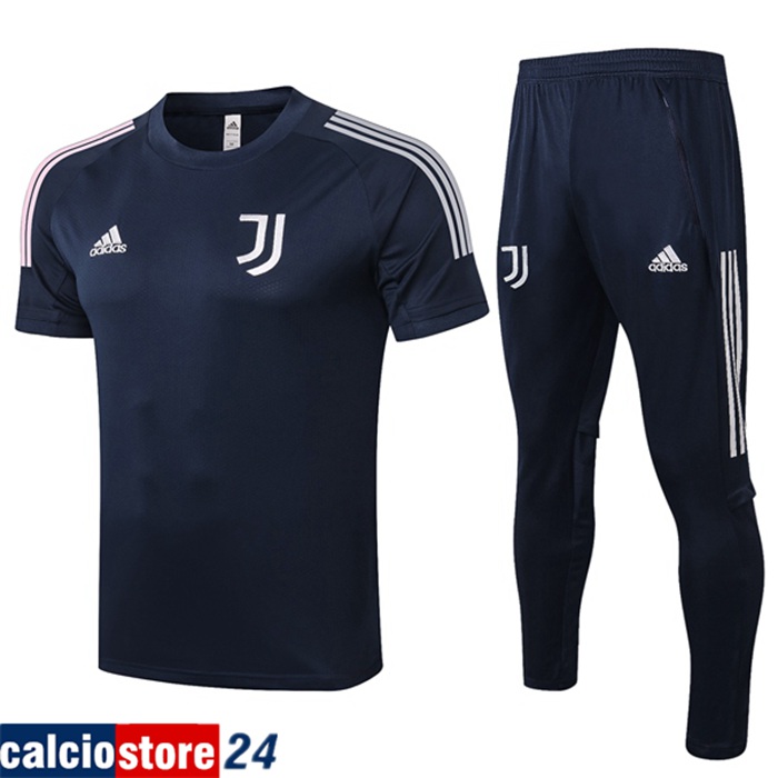 Nuova Kit Maglia Allenamento Juventus + Pantaloni Blu Reale 2020/2021