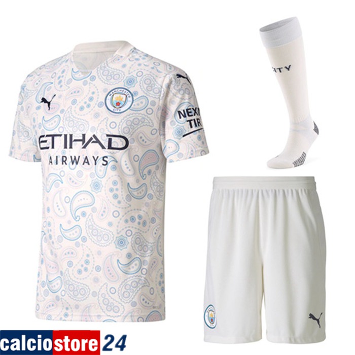 Nuova Terza Maglia Manchester City (Pantaloncini+Calzettoni) Kit 2020/2021