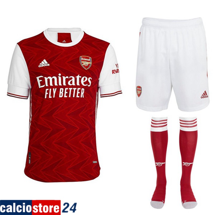 Nuove Prima Maglia Arsenal (Pantaloncini+Calzettoni) Kit 2020/21
