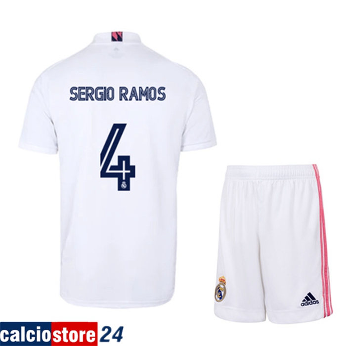 Nuova Prima Maglia Real Madrid (SERGIO RAMOS 4) Bambino 2020/2021