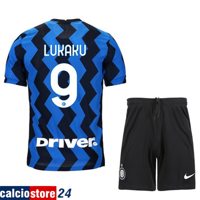 Nuova Prima Maglia Inter Milan (LUKAKU 9) Bambino 2020/2021