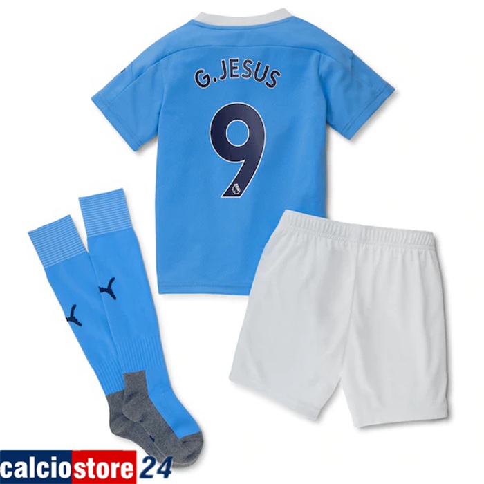 Nuove Prima Maglia Manchester City (G.Jesus 9) Bambino 2020/2021