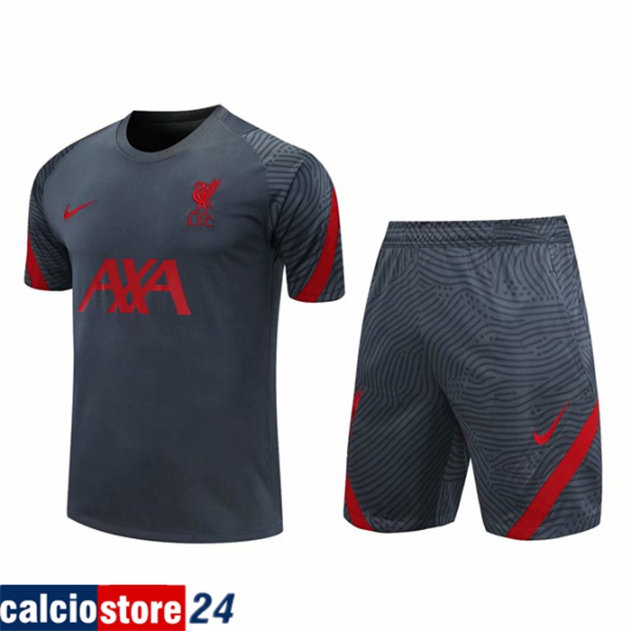 La Nuova Kit Maglia Allenamento FC Liverpool + Pantaloncini Grigio 2020/2021
