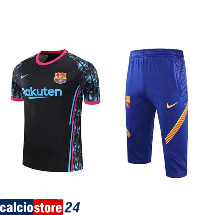La Nuova Kit Maglia Allenamento FC Barcellona + Pantaloni 3/4 Nero 2020/2021