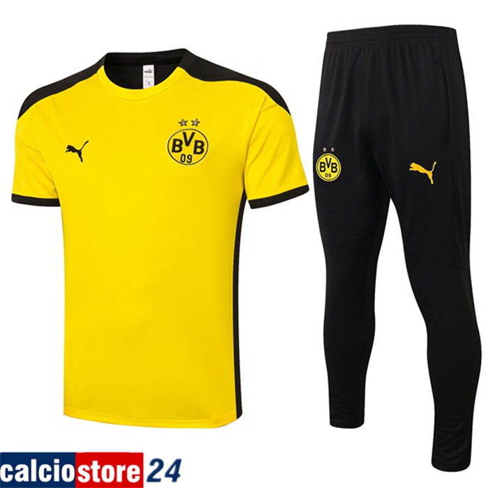 Nuova Kit Maglia Allenamento Dortmund BVB + Pantalonii Giallo 2020/2021