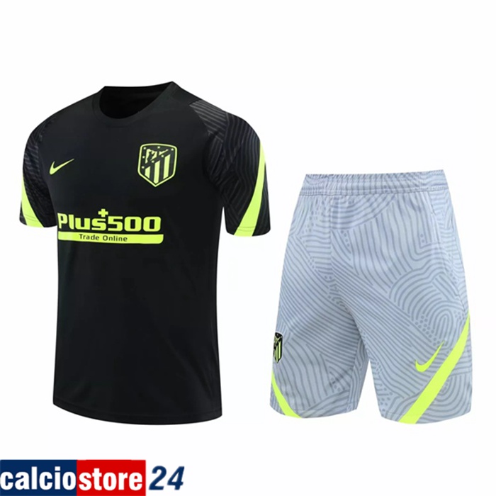 Nuova Kit Maglia Allenamento Atletico Madrid + Pantaloncini Nero 2020/2021