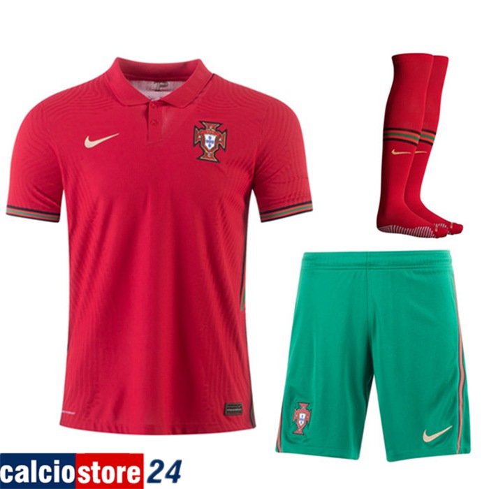 La Nuova Kit Maglia Nazionale Portogallo Prima (Pantaloncini+Calzettoni) 2020/2021