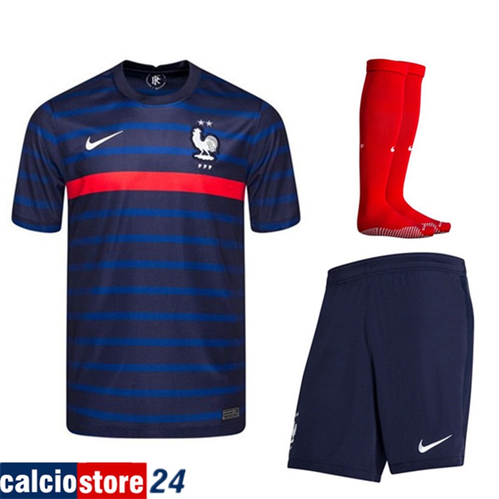 Nuova Kit Maglia Nazionale Francia Prima (Pantaloncini+Calzettoni) 2020/2021