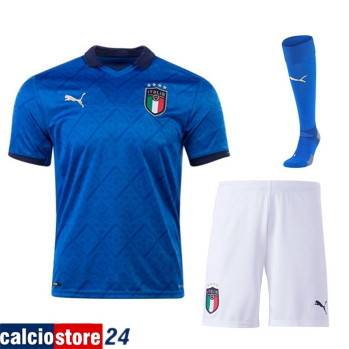 Nuova Kit Maglia Nazionale Italia Prima (Pantaloncini+Calzettoni) 2020/2021