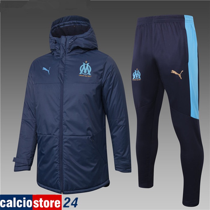 La Nuova Piumino Calcio Marsiglia OM Blu Navy + Pantaloni 2020/2021