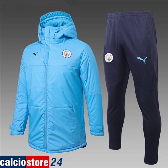 La Nuova Piumino Calcio Manchester City Blu + Pantaloni 2020/2021