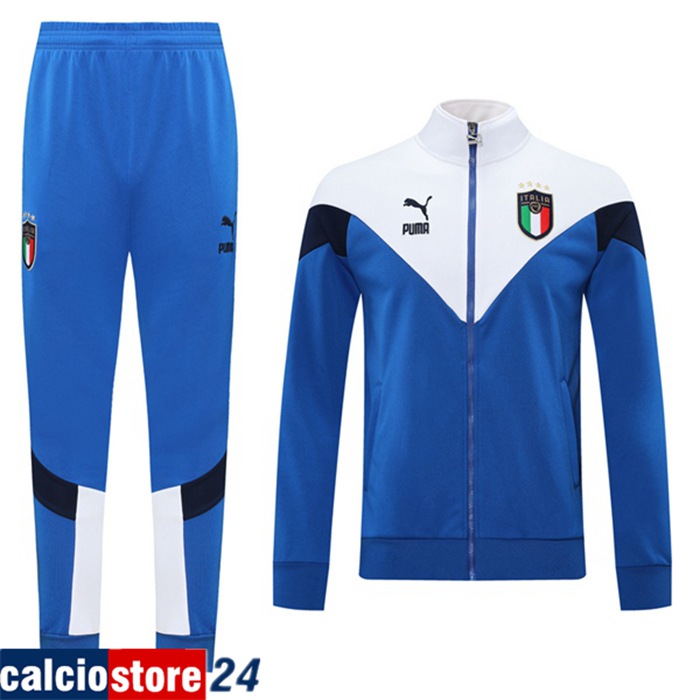 Nuove Insieme Tuta Calcio - Giacca Italia Blu 2020/2021