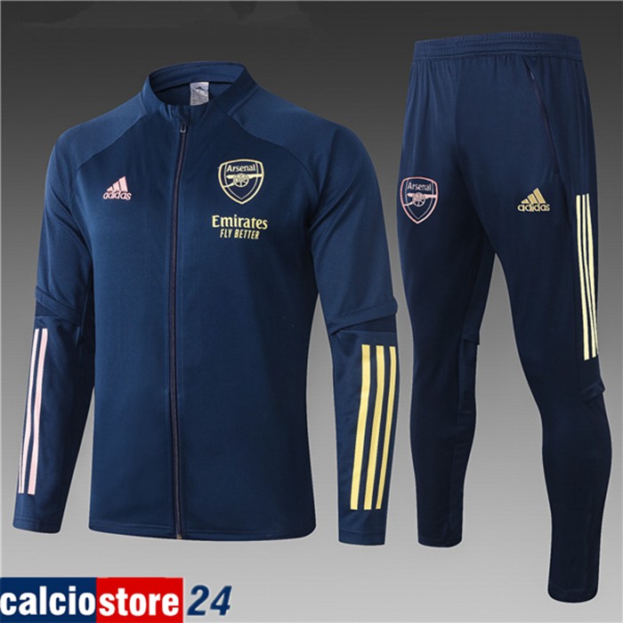 Nuova Insieme Tuta Calcio - Giacca Arsenal Bambino Blu Navy 2020/2021