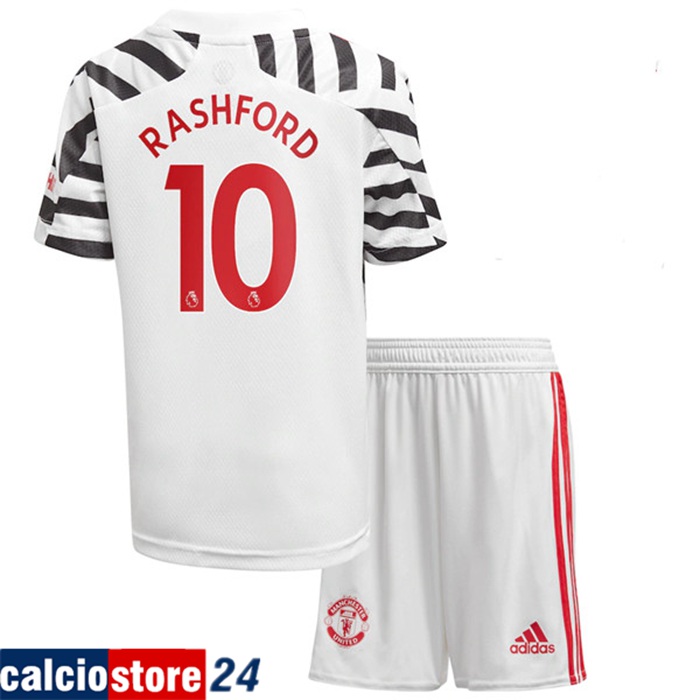 Nuove Maglia Calcio Manchester United (Rashford 10) Bambinos Terza 2020/2021