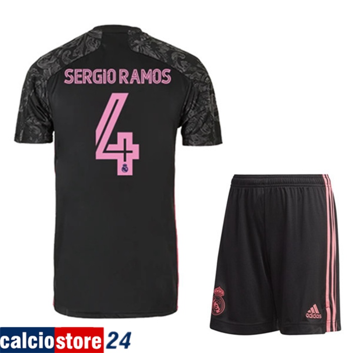 Nuove Maglia Calcio Real Madrid (SERGIO RAMOS 4) Bambinos Terza 2020/2021