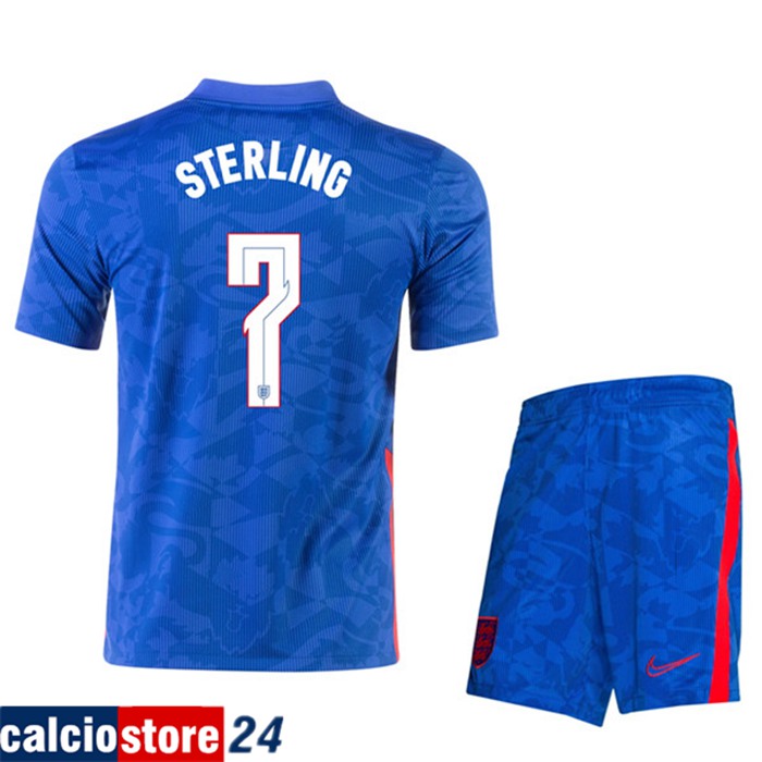 Nuova Maglia Inghilterra (Sterling 7) Bambino Seconda UEFA Euro 2020
