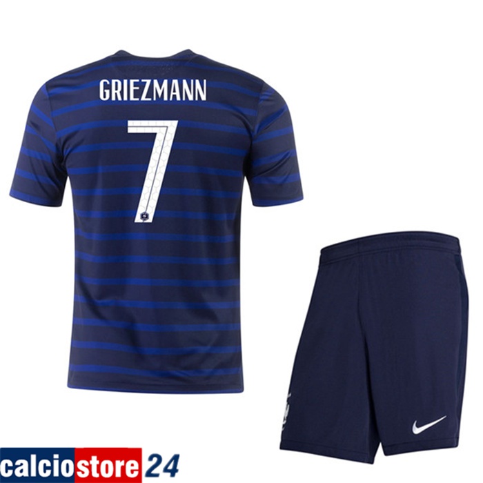 Nuova Maglia Francia (Griezmann 7) Bambino Prima UEFA Euro 2020
