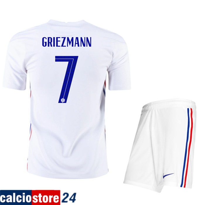 Nuova Maglia Francia (Griezmann 7) Bambino Seconda UEFA Euro 2020
